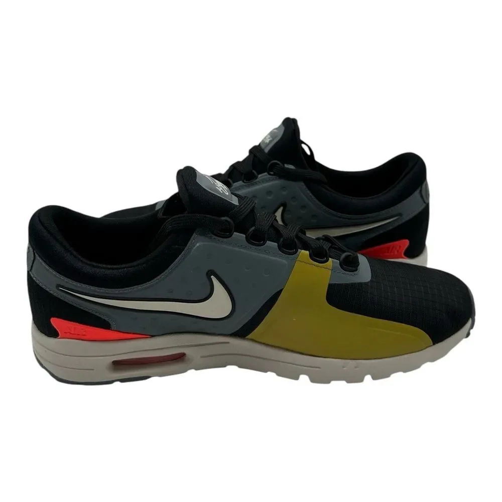 Nike Air Max Zero Si Running Shoes Womens 7.5 Black‎ Light Bone Grey 881173-001
